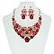 Classic Bridal Style Bib RHINESTONE NECKLACE With Matching Earrings Set MEZ8182