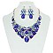 Classic Bridal Style Bib RHINESTONE NECKLACE With Matching Earrings Set MEZ8182