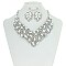 Royalty Style RHINESTONE Bib NECKLACE With Earrings Set MEZ8184