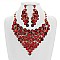 Heavy-Knit RHINESTONE Bib Style NECKLACE With Matching Earrings SET MEZ8188