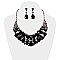 FASHIONABLE ROUND RHINESTONE NECKLACE SET SLNBY8193