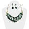 FASHIONABLE ROUND RHINESTONE NECKLACE SET SLNBY8193