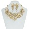 Garden Roses Bib RHINESTONE NECKLACE SET