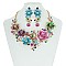 Garden Roses Bib RHINESTONE NECKLACE SET