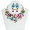 Garden Roses Bib RHINESTONE NECKLACE SET