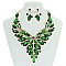 Butterfly Style Bib RHINESTONE NECKLACE With Matching Earrings Set