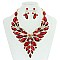 Butterfly Style Bib RHINESTONE NECKLACE With Matching Earrings Set