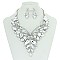 Butterfly Style Bib RHINESTONE NECKLACE With Matching Earrings Set
