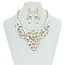 Bulky Teardrops Stones Bib NECKLACE SET