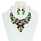 Bulky Teardrops Stones Bib NECKLACE SET