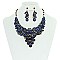 Bulky Teardrops Stones Bib NECKLACE SET