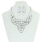 Bulky Teardrops Stones Bib NECKLACE SET