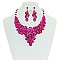 Bulky Teardrops Stones Bib NECKLACE SET