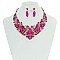 Classic RHINESTONE NECKLACE SET Bib Style MEZ8554