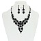 FASHION HALO  STONE NECKLACE/ER SET