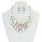 Bulky RHINESTONES NECKLACE With Matching Earrings Set