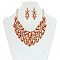 Bulky RHINESTONES NECKLACE With Matching Earrings Set