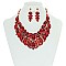 Bulky RHINESTONES NECKLACE With Matching Earrings Set