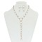 FASHIONABLE OVAL LARIAT STONE NECKLACE/ER SET SLNBY8989