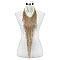 FASHIONABLE WATERFALL COLOR SEED BEAD NECKLACE SET SLNBY9316