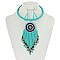 TRENDY TRIBAL DREAM CATCHER NECKLACE SET SLNBY9317BK