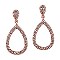NE0332-LP Rhinestone Teardrop Open-cut Dangle Post Earring