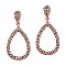 NE0332-LP Rhinestone Teardrop Open-cut Dangle Post Earring