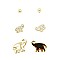 Fashionable 3 Pc Elephant Post Earring Set SLNE0550