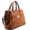 Noble Exchange Log Brand Triple Compartment Satchel
