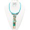 Stylish Stone Tassel Fashion Necklace and Earring Set  SLNEG1398