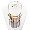 Stylish Beads Fringe Necklace and Earring Set SLNEG1400
