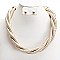 Posh Braided Cord Necklace and Earring Set SLNEG1553