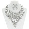 FLORAL STONE/PEARL ENCRUSTED NECKLACE SET