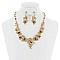 TRENDY EVENING RHINESTONE NECKLACE SET SLNEL301