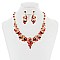 TRENDY EVENING RHINESTONE NECKLACE SET SLNEL301