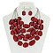 LAYERED 5 LINE STONE NECKLACE SET