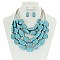 LAYERED 5 LINE STONE NECKLACE SET