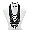 Fashionable 8 Line Wood Beaded Necklace Set SLNEL317