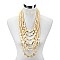 Fashionable 8 Line Wood Beaded Necklace Set SLNEL317
