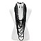 Trendy 7 Line Beaded Pearl Necklace Set SLNEL319