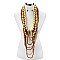 Trendy 7 Line Beaded Pearl Necklace Set SLNEL319