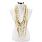 Trendy 7 Line Beaded Pearl Necklace Set SLNEL319