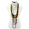 7 LAYERS PEARLS STATEMENT NECKLACE SET MEZNEL319