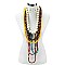 Trendy 7 Line Beaded Pearl Necklace Set SLNEL319