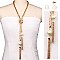 Metal Mesh Chain Lariat Fashion Necklace Set