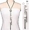 Metal Mesh Chain Lariat Fashion Necklace Set