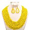 BRAIDED  BEADED BIB NECKLACE SET