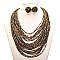 BEADED MULTI STRAND NECKLACE SET