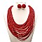 BEADED MULTI STRAND NECKLACE SET