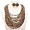 BEADED MULTI STRAND NECKLACE SET